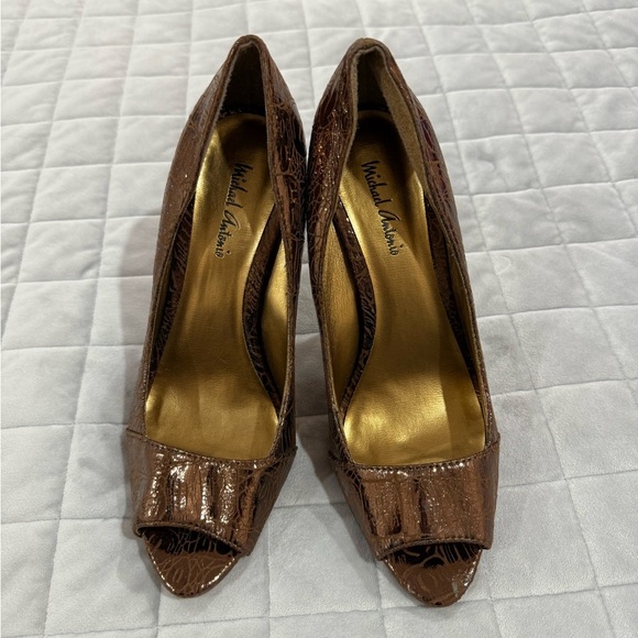 Michael Antonio Bronze Patent Leather women Heels - Size 9 - Picture 7 of 10